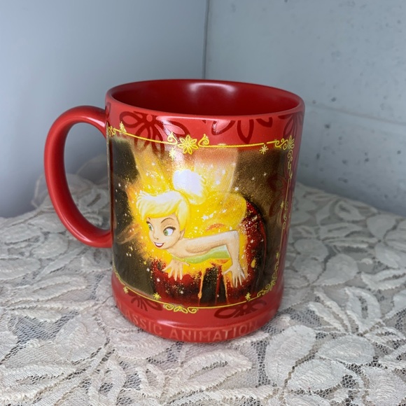 Disney Other - Disney Tinkerbell Red Ceramic Coffee Mug Cup
